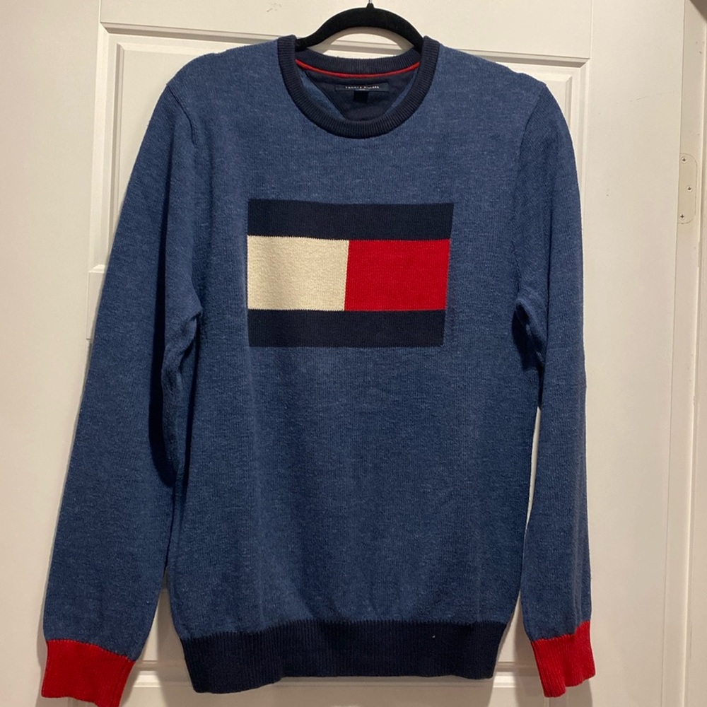 Tommy Hilfiger blue denim sweater size M